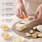 3-in-1 Garlic Grater, Slicer & Ginger Grinder with Hand Guard