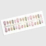 3-Minute Instant Manicure Press on Nails, 3D Botanical False Nails with Jelly Glue Kit, Easy to Apply & Remove - Image 5