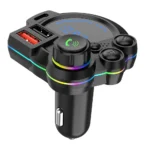 Bluetooth 5.3 FM Transmitter for Car, Wireless Audio Receiver with Colorful Ambient Light - Image 3