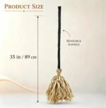 LED Glowing Motion-Activated Musical Raffia Witch Broom Decor, Indoor-Outdoor Halloween Party Ornament, Festive Holiday Home Supplies Gift - Image 8