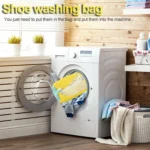 Fluffy Shoe Washing Bag for Washing Machine, 360° Brush Inner Mesh Laundry Bag, No More Hand Washing - Image 4