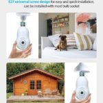 4MP Light Bulb Security Camera, 360° Pan/Tilt Indoor WiFi Camera with 2-Way Audio, Smart Pet Monitor for Dogs & Cats, Auto Tracking & Color Night Vision - Image 3