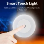 Stick-On Magnetic LED Night Light, USB Rechargeable Touch Lamp for Hallways & Stairs, No Glare Nighttime Lighting - Image 3